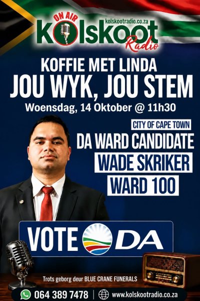 KOFFIE MET LINDA - JOU WYK, JOU STEM – Kolskoot Radio interview