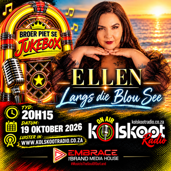 BROER PIET SE JUKEBOX - ELLEN - MAANDAG 19 OKTOBER @ 20H15 – Kolskoot Radio interview